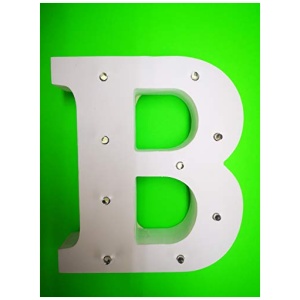 letras madera Letras Led Letras Luminosas Decorativas Letras Alphabet Light Luces De Espejo Del Alfabeto A Z con Luces de LED para Decoracion de DIY FIESTA Dormitorio Decoracion de Navidad Letra B 0 1