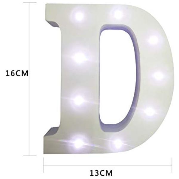 letras madera Letras Led Letras Luminosas Decorativas Letras Alphabet Light Luces De Espejo Del Alfabeto A Z con Luces de LED para Decoracion de DIY FIESTA Dormitorio Decoracion de Navidad Letra D 0 0