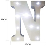 letras madera Letras Led Letras Luminosas Decorativas Letras Alphabet Light Luces De Espejo Del Alfabeto A Z con Luces de LED para Decoracion de DIY FIESTA Dormitorio Decoracion de Navidad Letra N 0 0