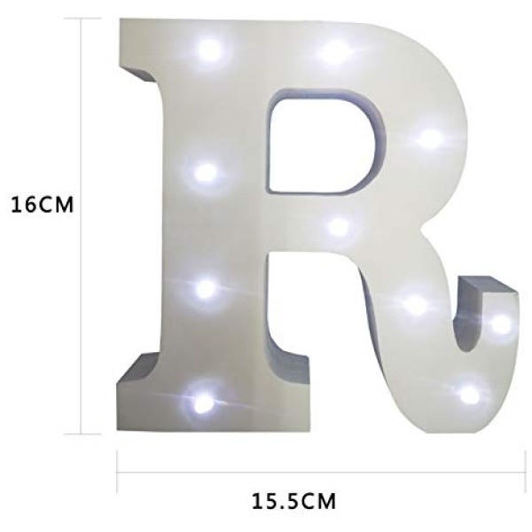 letras madera Letras Led Letras Luminosas Decorativas Letras Alphabet Light Luces De Espejo Del Alfabeto A Z con Luces de LED para Decoracion de DIY FIESTA Dormitorio Decoracion de Navidad Letra R 0 0